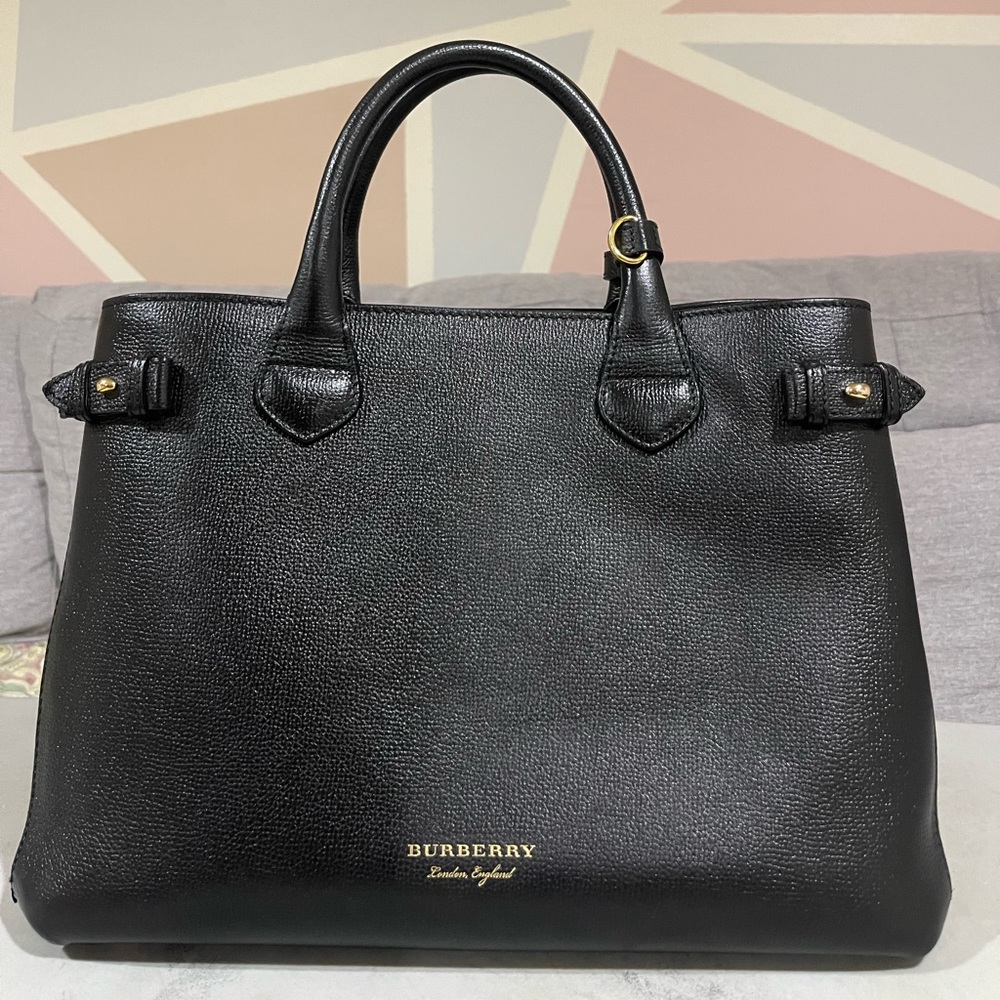 Burberry Medium Banner Tote Black